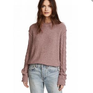 Acne Studios Hila Cable sweater in dusty pink
